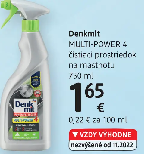 Denkmit Multi-Power 4 čistiaci prostriedok na mastnotu