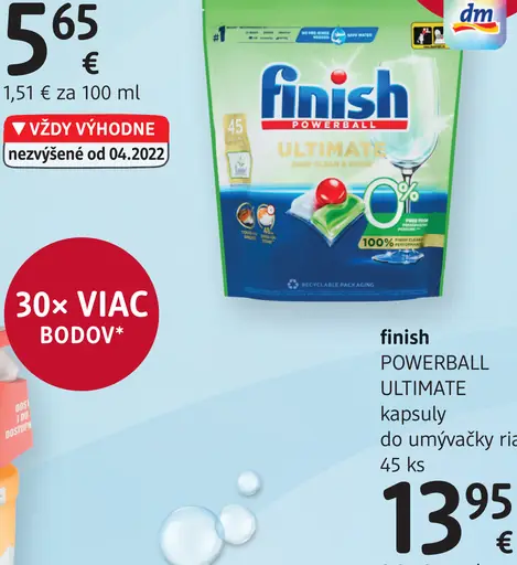 Finish Powerball Ultimate All in 1 Regular kapsuly do umývačky riadu