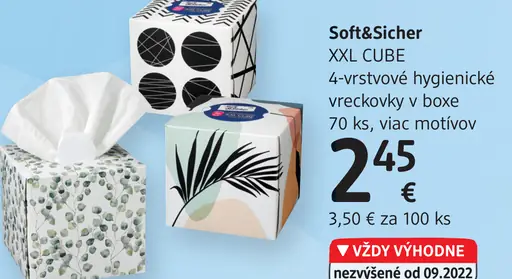 Soft&Sicher XXL 4-vrstvové hygienické vreckovky