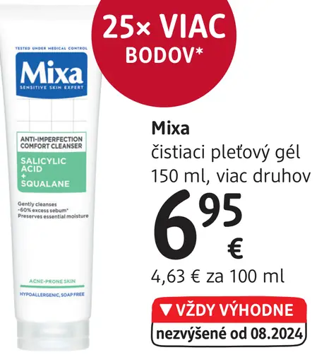 Mixa čistiaci pleťový gél