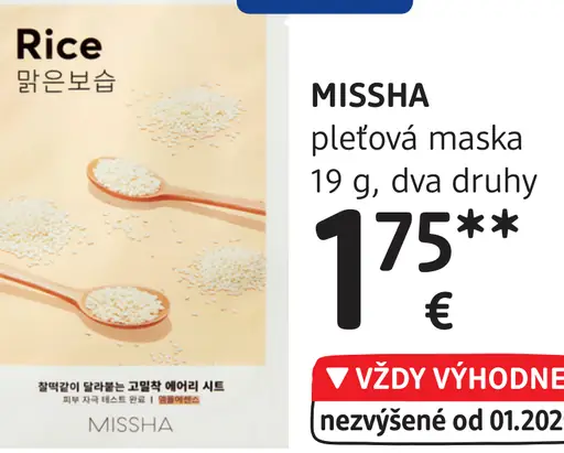 Missha pleťová maska