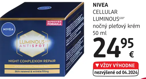 Nivea Cellular Luminous nočný pleťový krém