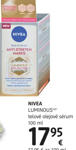 Nivea Luminous telové olejové sérum