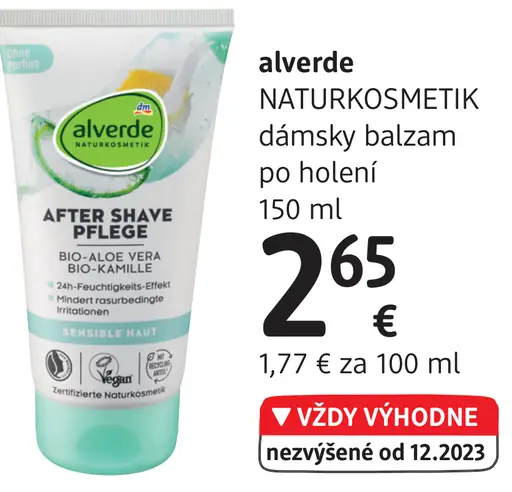Alverde NATURKOSMETIK dámsky balzam po holení