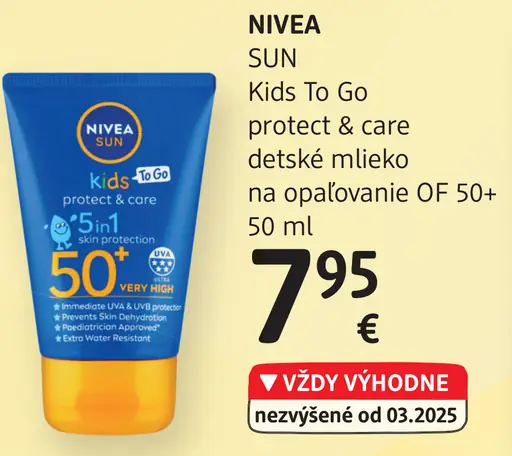 NIVEA SUN Kids To Go protect & care detské mlieko na opaľovanie