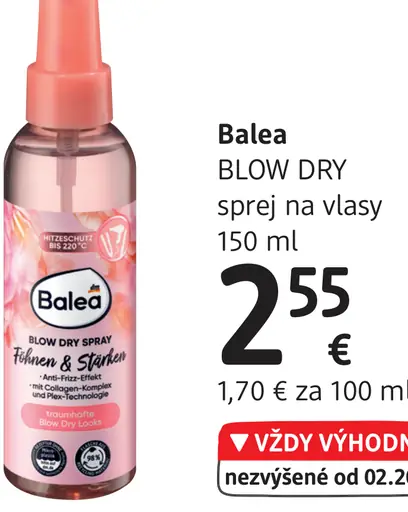 Balea Blow Dry sprej na vlasy