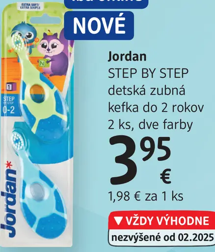 Jordan STEP BY STEP detská zubná kefka
