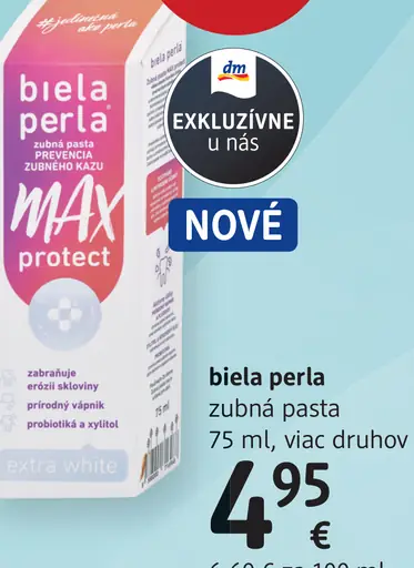 Biela Perla zubná pasta