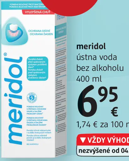Meridol ústna voda bez alkoholu