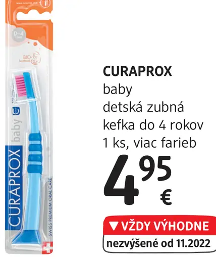 Curaprox baby detská zubná kefka do 4 rokov