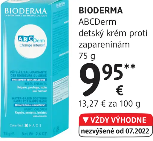 Bioderma ABCDerm detský krém proti zapareninám