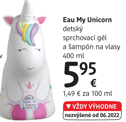 Eau My Unicorn detský sprchovací gél a šampón na vlasy