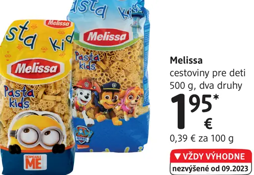Melissa cestoviny pre deti