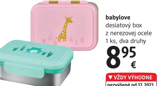 BabyLove desiatový box z nerezovej ocele