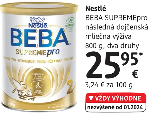 Nestlé Beba SUPREMEpro dojčenská mliečna výživa