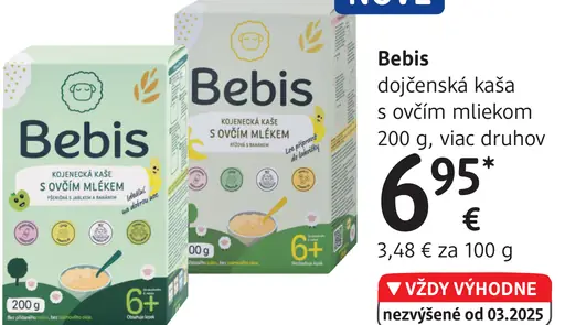 Bebis dojčenská kaša s ovčím mliekom