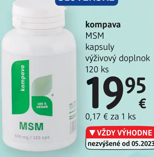 Kompava MSM kapsuly výživový doplnok