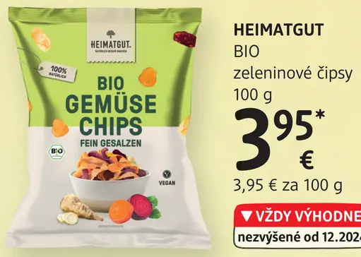 Heimatgut BIO zeleninové čipsy
