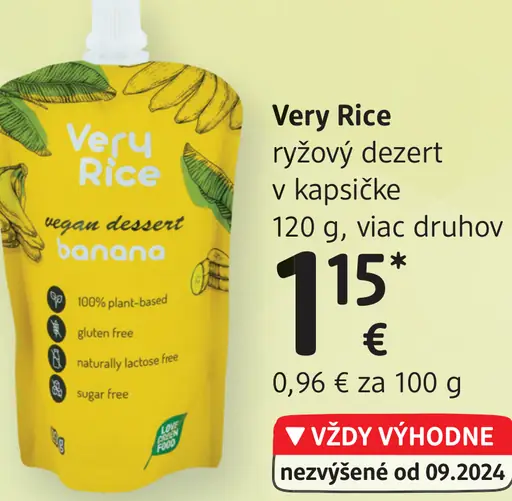 Very Rice ryžový dezert v kapsičke