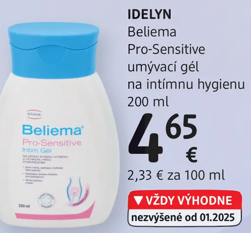 Idelyn Beliema Pro-Sensitive umývací gél