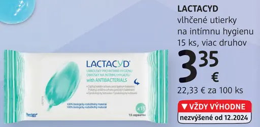 Lactacyd Fresh obrúsky na intímnu hygienu