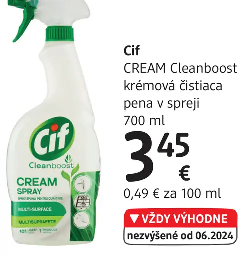 Cif Cleanboost Cream Spray Original krémová čistiaca pena