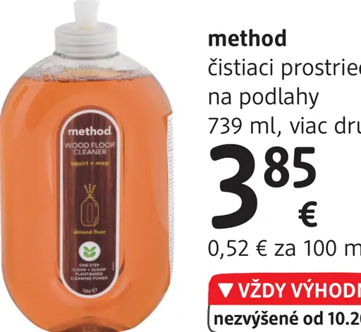 Method čistiaci prostriedok na podlahy