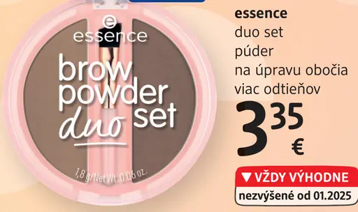 Essence duo set púder na úpravu obočia