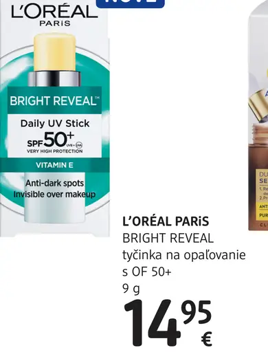L'Oréal Paris Bright Reveal tyčinka na opaľovanie