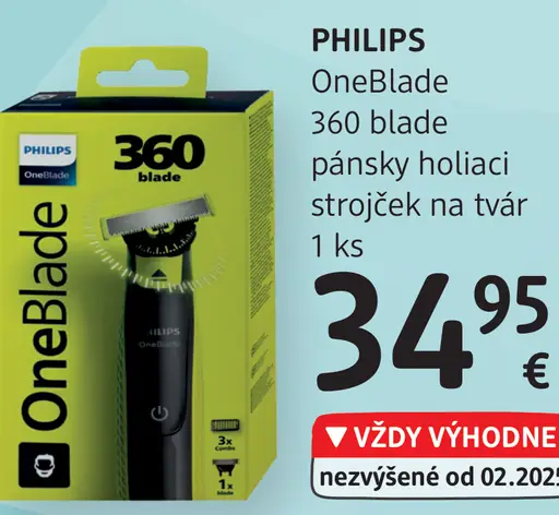 Philips OneBlade 360 blade pánsky holiaci strojček na tvár