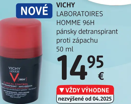 Vichy Laboratoires Homme 96H pánsky detoxikačný proti zápachu