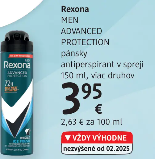 Rexona Men Advanced Protection pánsky antiperspirant v spreji