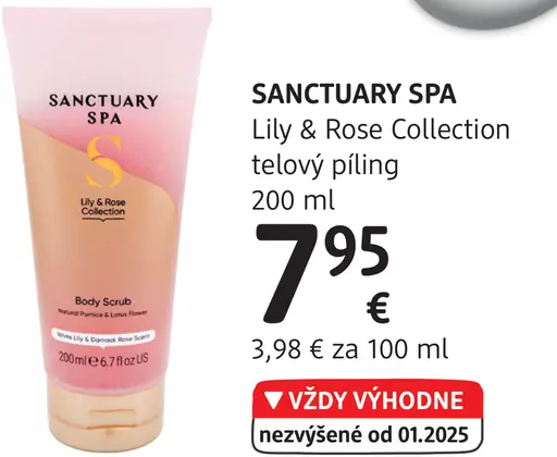 Sanctuary Spa Lily & Rose Collection telový píling