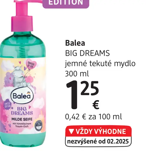 Balea BIG DREAMS jemné tekuté mydlo