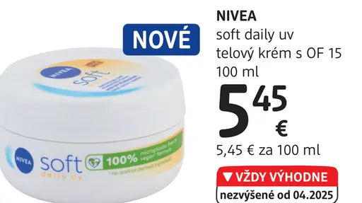 NIVEA soft daily uv telový krém