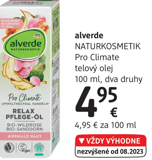 Alverde NATURKOSMETIK Pro Climate telový olej