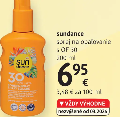 Sundance sprej na opaľovanie s OF 30