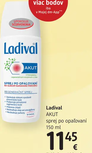 Ladival Akut sprej po opaľovaní