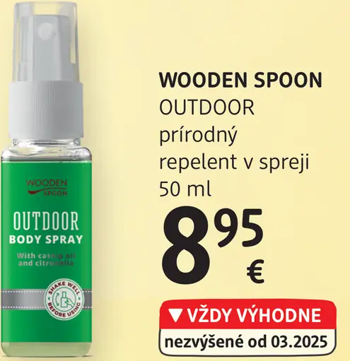Wooden Spoon Outdoor prírodný repelent v spreji