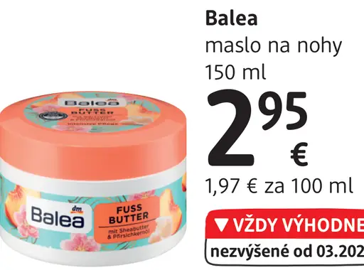 Balea maslo na nohy