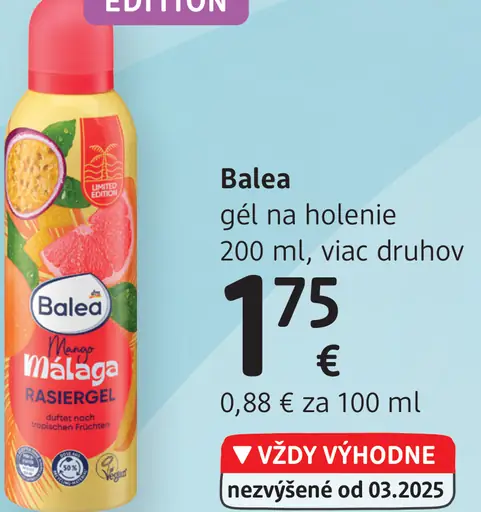 Balea gél na holenie, rôzne druhy
