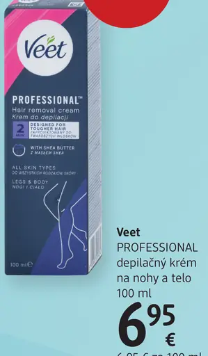 Veet Professional depilačný krém na nohy a telo