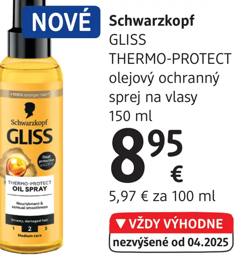 Schwarzkopf Gliss Thermo-Protect olejový ochranný sprej