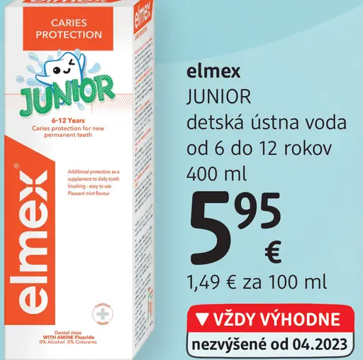 Elmex Junior detská ústna voda