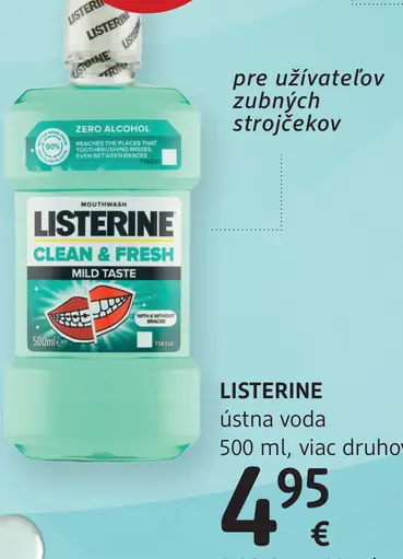 Listerine ústna voda mild taste