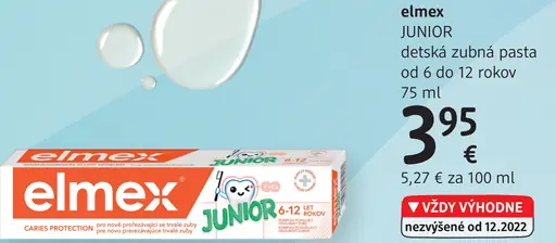 Elmex Junior detská zubná pasta