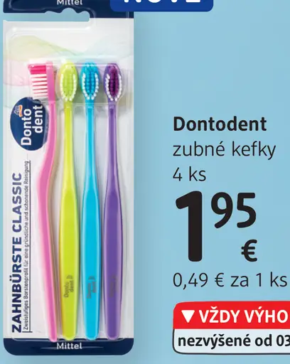 Dontodent zubné kefky
