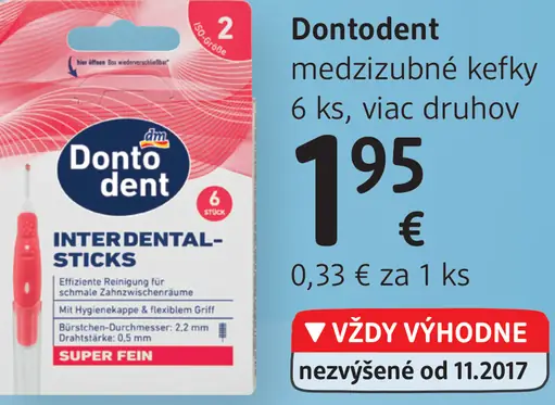 Dontodent medzizubné kefky