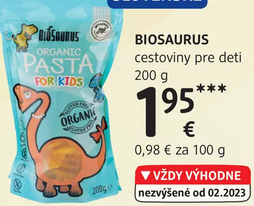 Biosaurus cestoviny pre deti