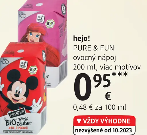 Hejo! PURE & FUN ovocný nápoj